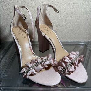 Badgley Mischka blush heels (3.5 inch)